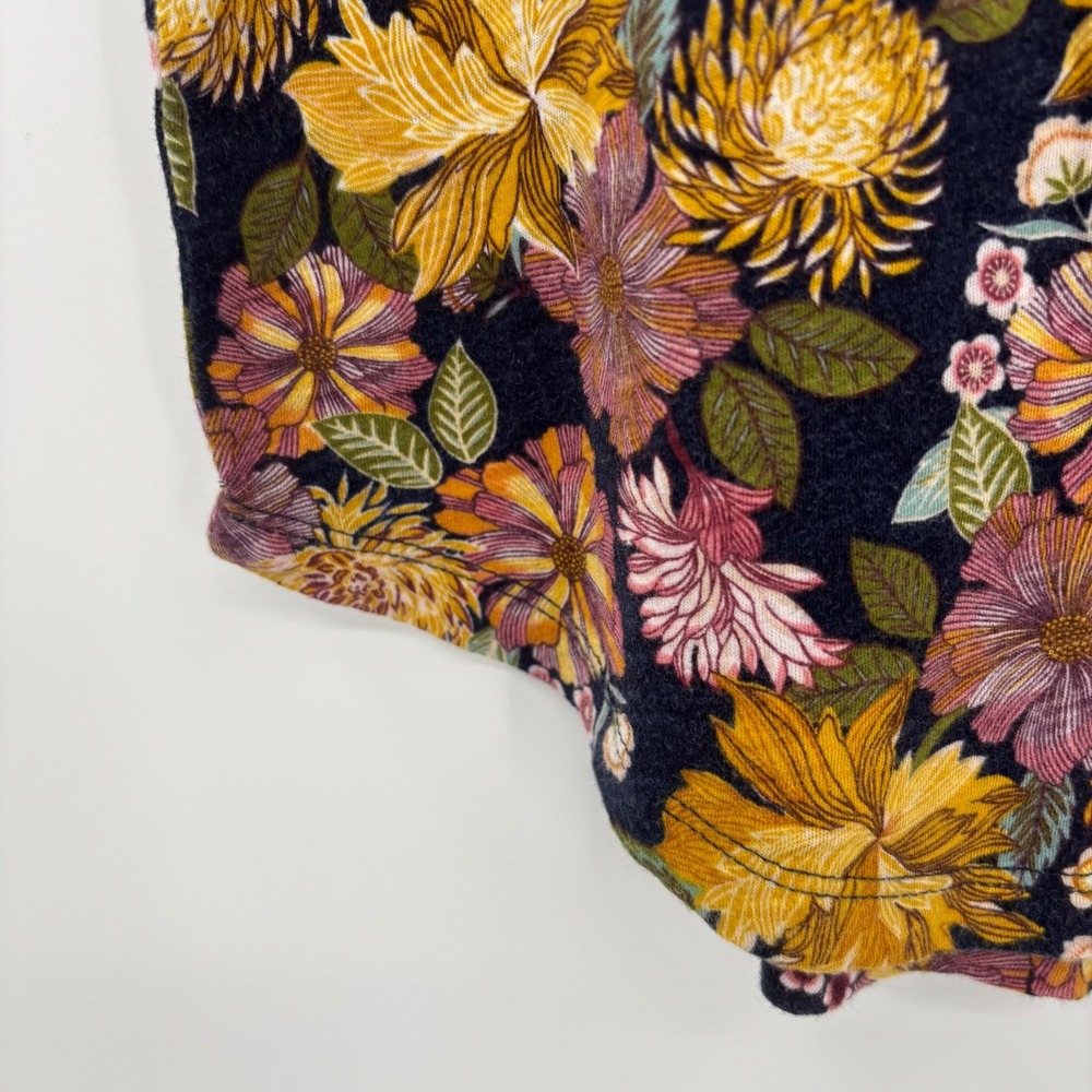 LOFT Vintage Soft Floral Print Short Sleeve T Shirt Womens Small Boho Cottage - Picture 10 of 15